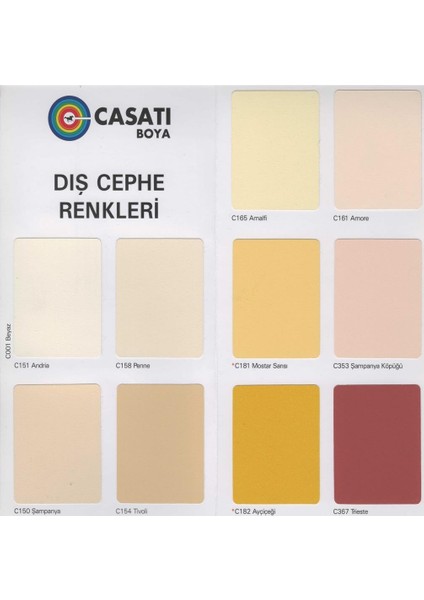 Casati Silikonlu Dış Cephe Boyası 7.5 Lt C350 Milano fiyatları