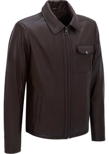 Kahve Hakiki Deri Erkek Hakiki Deri Mont - E25GRJ310620-Q3I fiyatları