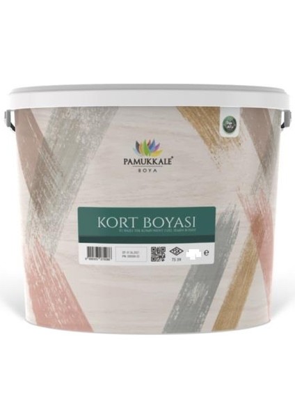 Silikonlu Tenis Kort Zemin Boyası 15 Lt Tuğla