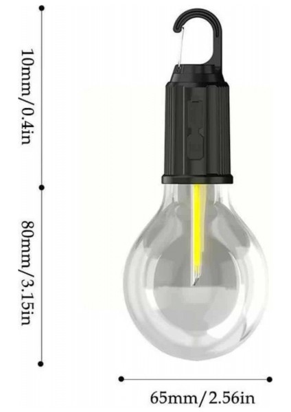 Askılı Kırılmaz LED Işık Kamp Bahçe Lambası Taşınabilir LED Ampul Şarjlı fırsatları