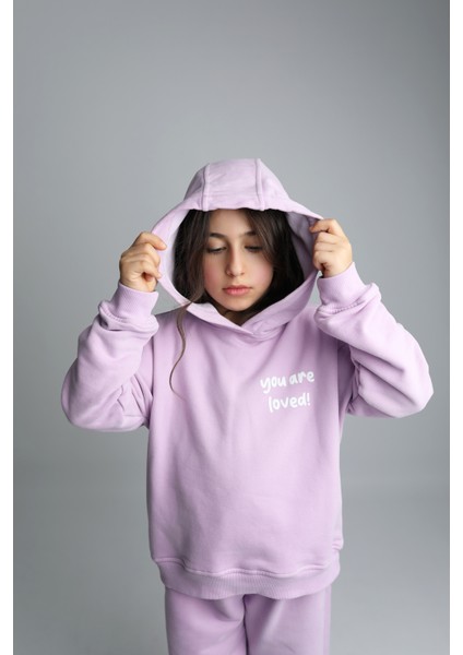 You Are Loved Kapüşonlu Kız Çocuk Ikili Takım indirimleri