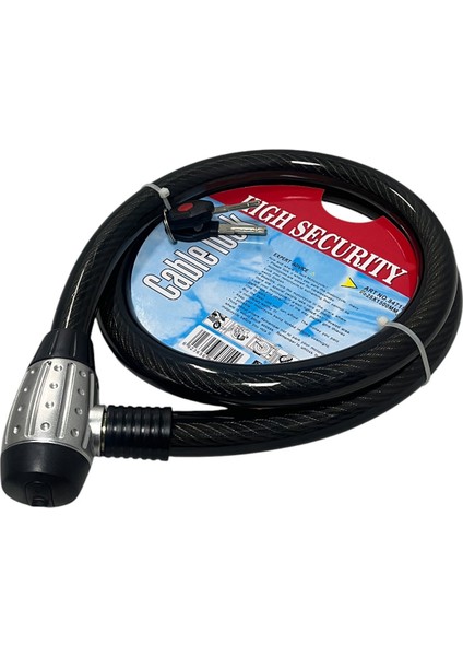 Motosiklet, Bisiklet, Scooter, Bebek Arabası Çelik Mafsallı Bilyeli Halat Kilit 25 x 1500 mm modelleri