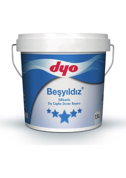 Dyo Beşyıldız Silikonlu Dış Cephe Boyası 7.5 Lt Pudra Şekeri
