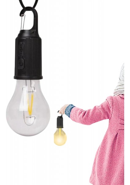 Taşınabilir Askılı Ampul Kamp Lambası Askılı Type-C Şarjlı Bahçe Lambası modelleri