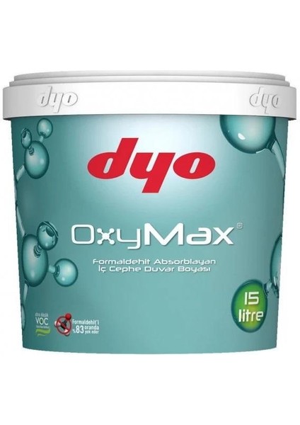 Oxymax Antibakteriyel Saf Akrilik Iç Cephe Boyası 15 Lt Kemik Beyazı