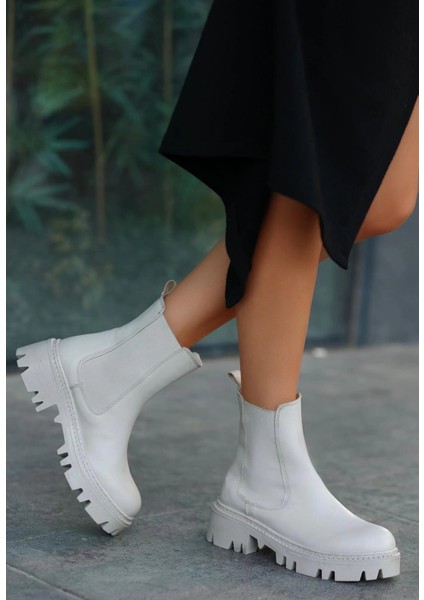 Mtxdpn Ninle Bej Cilt Topuklu Bot (Numara: 39) fiyatları