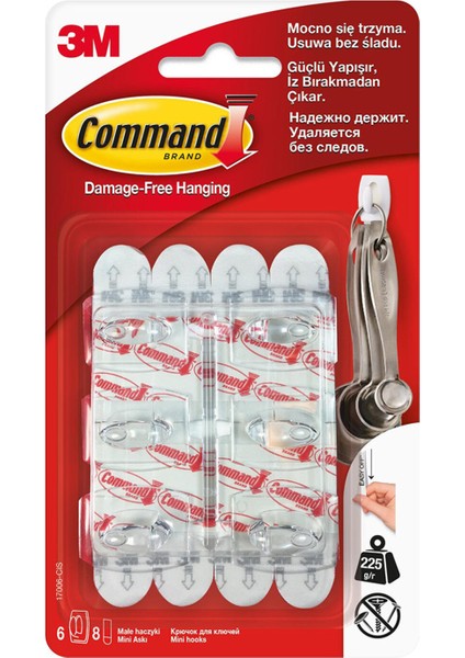 Command Mini Askı 6'lı 2 Adet