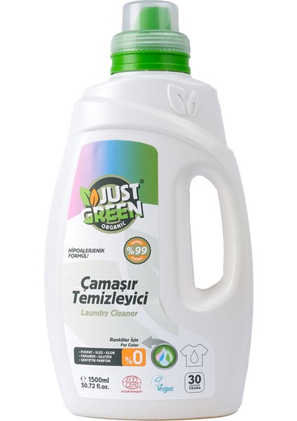 Green Organik Çamaşır Deterjanı Renkliler 4 Adet