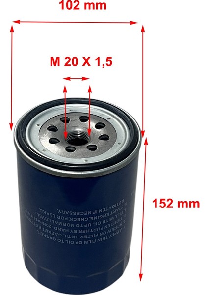 Kia Pregio 2.7d 60 Kw 1996-2006 Yağ Filtresi fiyatları