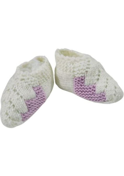 Örgü Şirine Kız Bebek Patiği