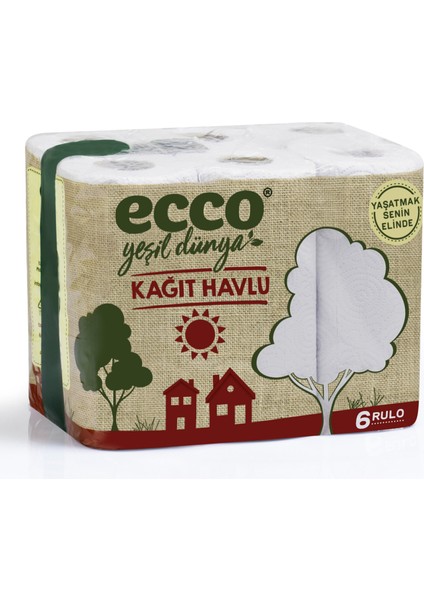 Ecco Yeşil Dünya Havlu 6'lı