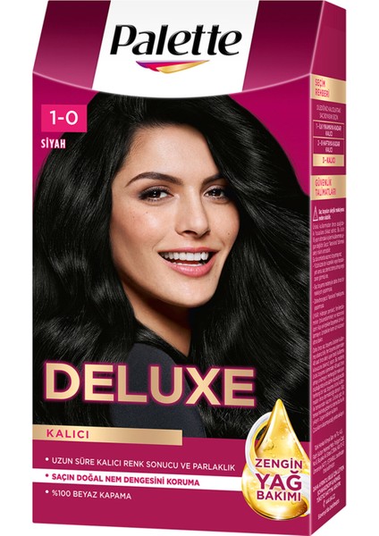 Deluxe Saç Boyası Siyah 1-0 115 ml 2 Adet