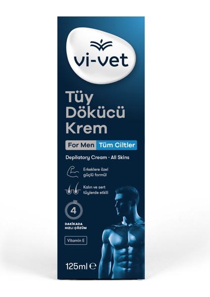 Tüy Dökücü Krem 125 ml For Men 4 Adet