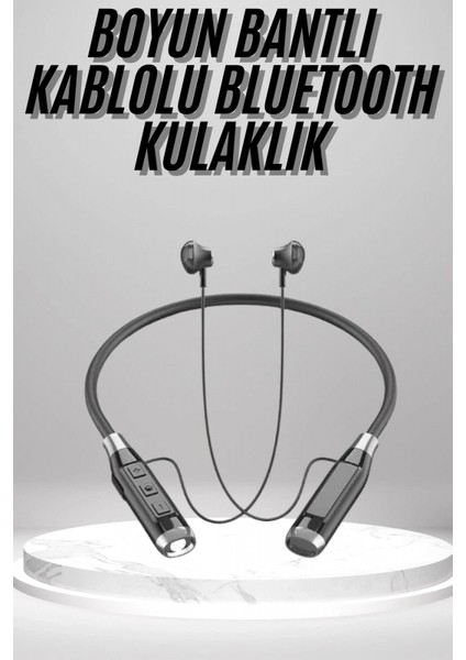Boyun Bantlı Kulak Içi Kablolu Yüksek Ses Kaliteli Bluetooth Kulaklık