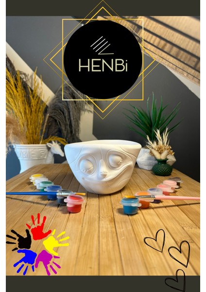 Palyaço Saksı Modeli Taş Boyama Çocuk Gelişimi Aile Etkinliği Sevgili Hobi Taş Boyama Seti