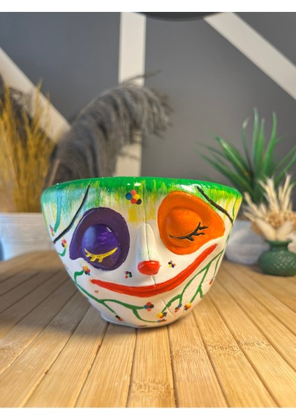 Palyaço Saksı Modeli Taş Boyama Çocuk Gelişimi Aile Etkinliği Sevgili Hobi Taş Boyama Seti