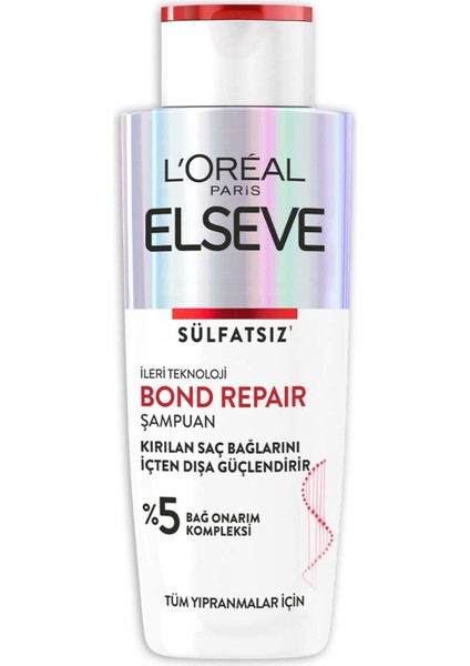 Bond Repair Tüm Yıpranmalar Için Saç Bağlarını Güçlendirici Şampuan 200 ml 2 Adet