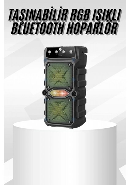 Çift Çıkışlı Güçlü Bataryalı Kablosuz Yüksek Ses Kaliteli Bluetooth Hoparlör