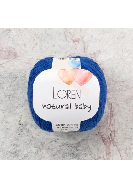 Loren Natural Baby Mavi El Örgü Ipi - R025 - 33933