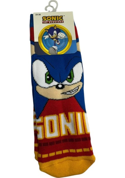 3'lü Sonıc Figürlü Tabanı Kaydırmaz Çocuk Havlu Çorap modelleri
