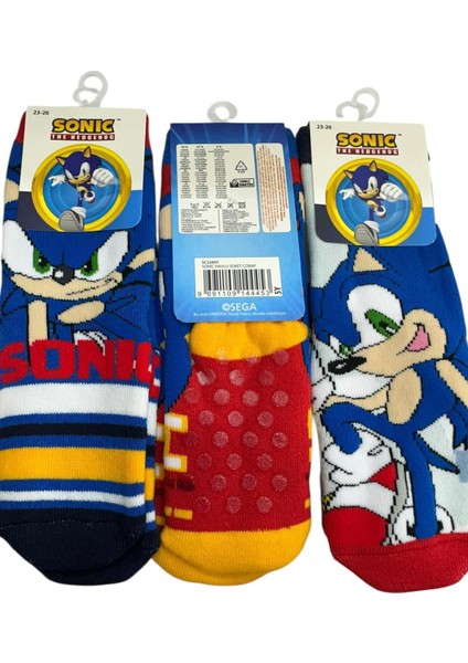 3'lü Sonıc Figürlü Tabanı Kaydırmaz Çocuk Havlu Çorap indirimleri