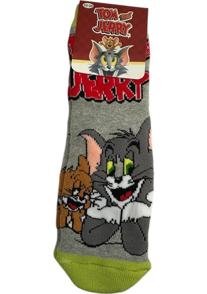 3'lü Tom ve Jerry Figürlü Tabanı Kaydırmaz Çocuk Havlu Çorap fiyatları