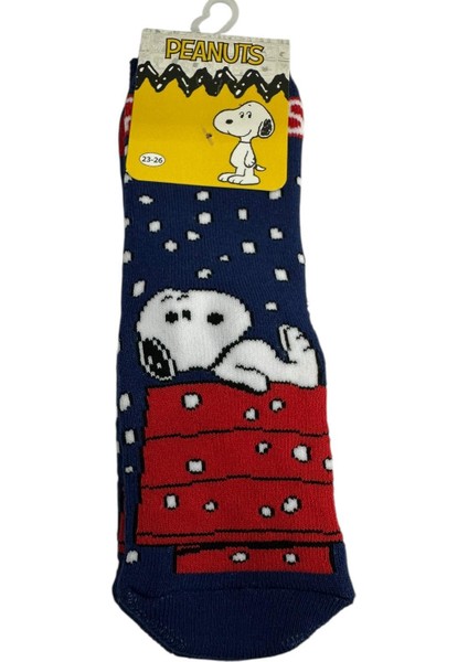 3'lü Peanuts Figürlü Tabanı Kaydırmaz Çocuk Havlu Çorap modelleri