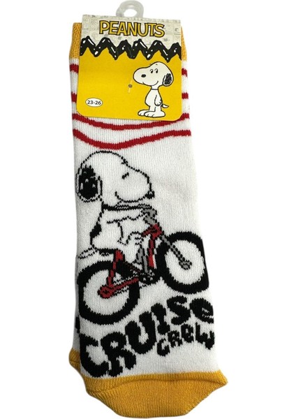 3'lü Peanuts Figürlü Tabanı Kaydırmaz Çocuk Havlu Çorap fırsatları