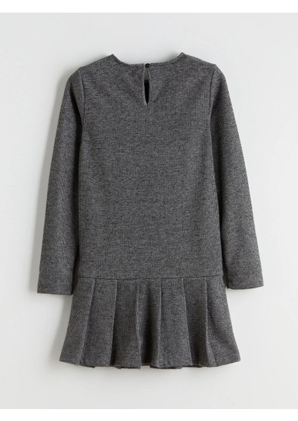 Lcw Kids Siyah Bisiklet Yaka Pileli Kız Çocuk Elbise fırsatları