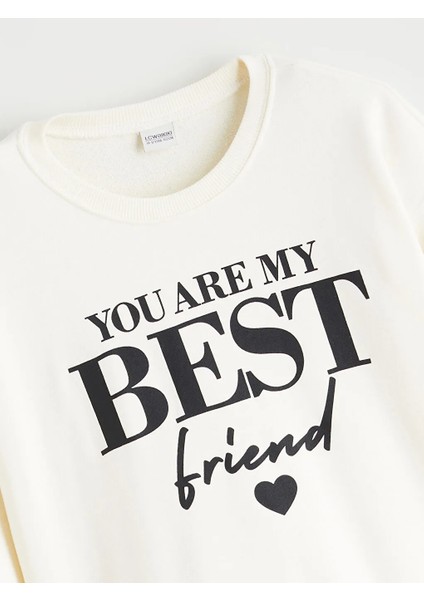 Lcw Kids Ekru Bisiklet Yaka Baskılı Kız Çocuk Elbise fiyatları