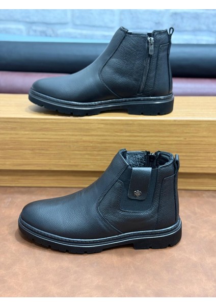 Hakiki Deri Büyük Numara Ortopedik Kürklü Erkek Bot fiyatları