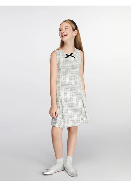 Lcw Kids Siyah Bisiklet Yaka Ekose Kız Çocuk Tüvit Elbise fiyatları