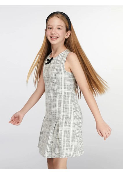 Lcw Kids Siyah Bisiklet Yaka Ekose Kız Çocuk Tüvit Elbise modelleri