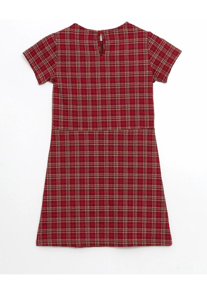 Lcw Kids Kırmızı Bisiklet Yaka Ekose Kız Çocuk Elbise fırsatları