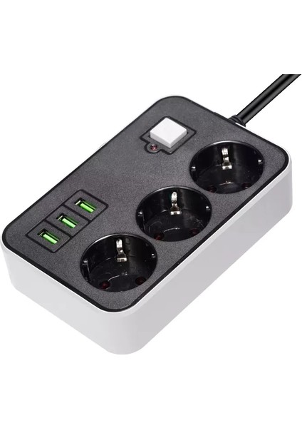3 Usb’li 3’lü 1.8 M Akım Korumalı Priz (5047) modelleri