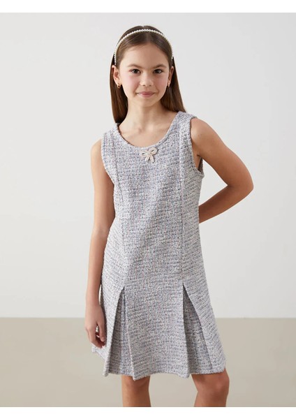 Lcw Kids Gri Bisiklet Yaka Kız Çocuk Tüvit Elbise fiyatları