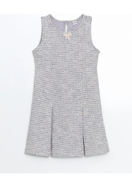 Lcw Kids Gri Bisiklet Yaka Kız Çocuk Tüvit Elbise modelleri