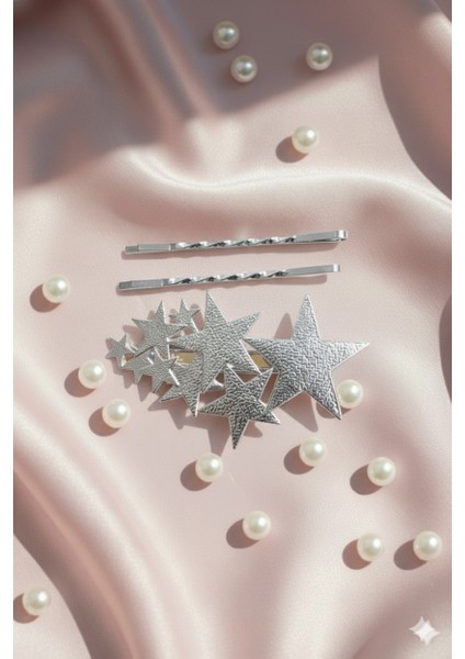 Yıldız Desneli Metal Toka ve 2 Adet Tel Toka, Toplam Üç Adet Metal Toka fiyatları