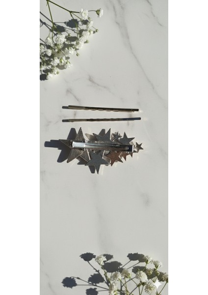 Yıldız Desneli Metal Toka ve 2 Adet Tel Toka, Toplam Üç Adet Metal Toka modelleri