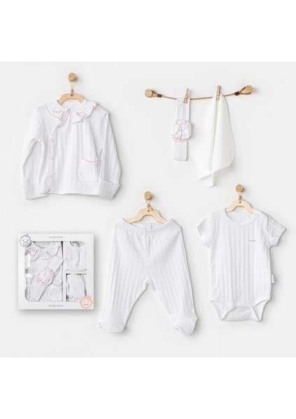 Newborn Have A Nice Day 5'li Hastane Çıkış Seti White