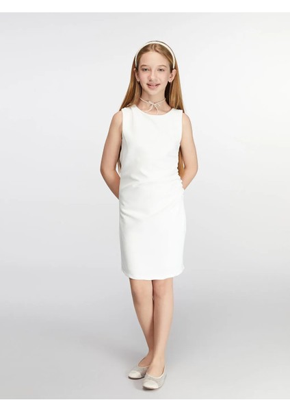 Lcw Kids Ekru Büzgülü Kız Çocuk Abiye Elbise fiyatları