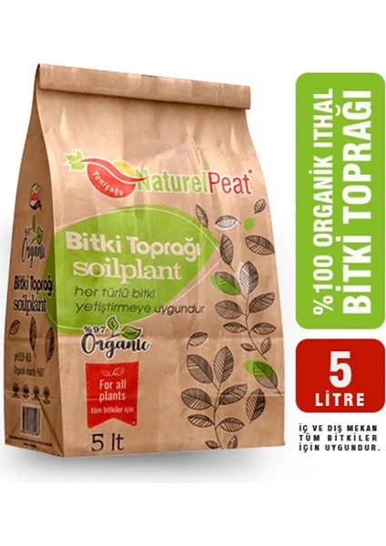 Naturalpeat Ithal Naturel Peat – Bitki Toprağı - 5 Litre
