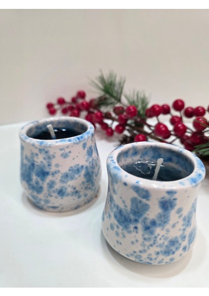 Yılbaşı Temalı Dekoratif Seramik Jel Mum modelleri