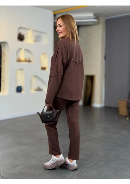 Kadın Inci Detay Modal Kumaş Ikili Takım indirimleri