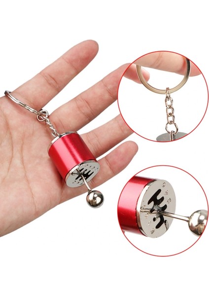 Hareketli Araba Vites Anahtarlık Altı Hız Manuel Vites Dişli Shifter Topuzu Metal Anahtarlık (5047) indirimleri