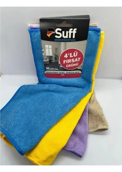 Heyf Suff Gül 4'lü Genel Temizlik Bezi 40X30CM
