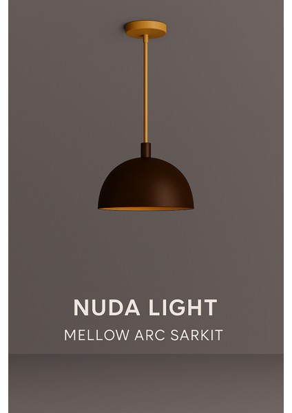 🟤 Nuda Lıght Mellow Arc Sarkıt Lamba