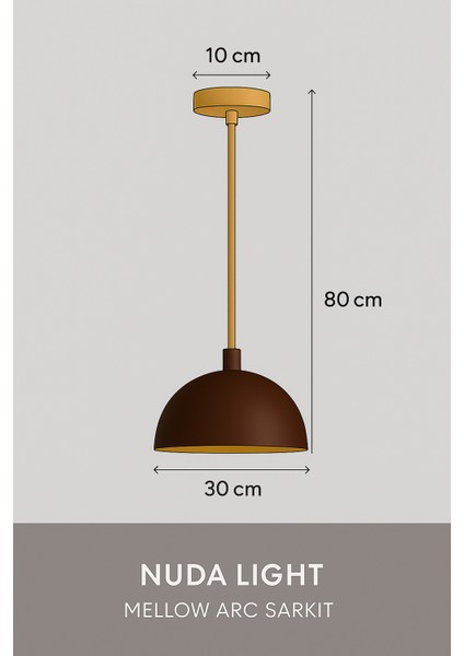 🟤 Nuda Lıght Mellow Arc Sarkıt Lamba fırsatları