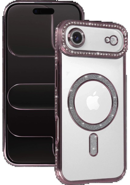 Apple iPhone 17 Air Joke Simli Magneticsafe Kılıf - PEMBE-(5796) - MCT3491-5260