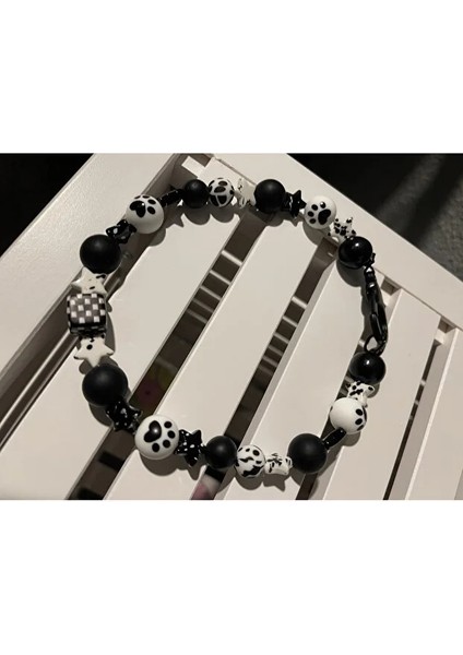 Siyah Beyaz Yıldızlı Tasarım Köpek Kolyesi/tasması fiyatları